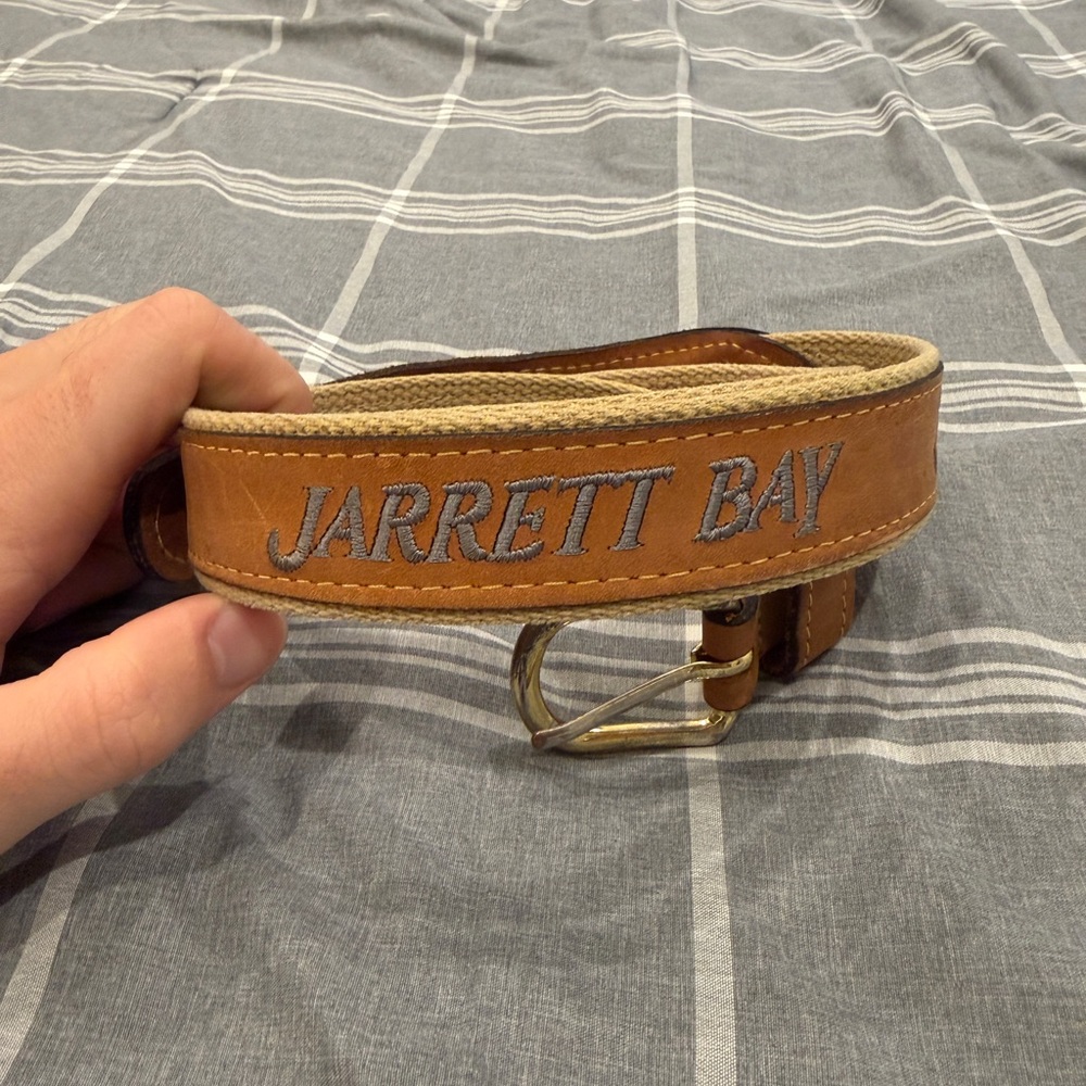 Brown Leather Jarrett Bay Belt Sz 36